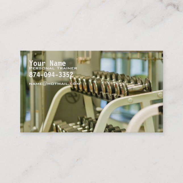 Personlig instruktör visitkort (Framsida)