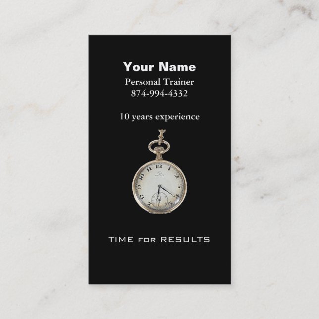 Personlig instruktör visitkort (Framsida)