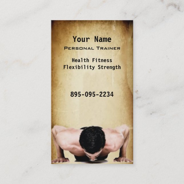 Personlig instruktör visitkort (Framsida)