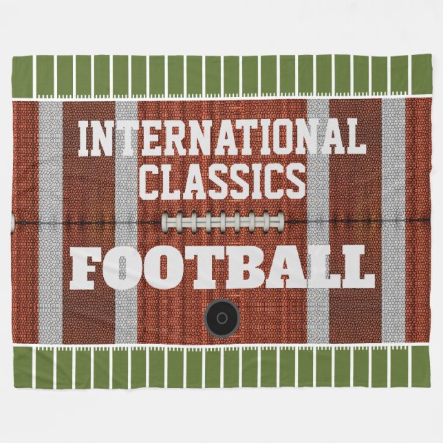 Personlig Internationell Classic Football Fleecefilt (Framsidan (Horisontell))