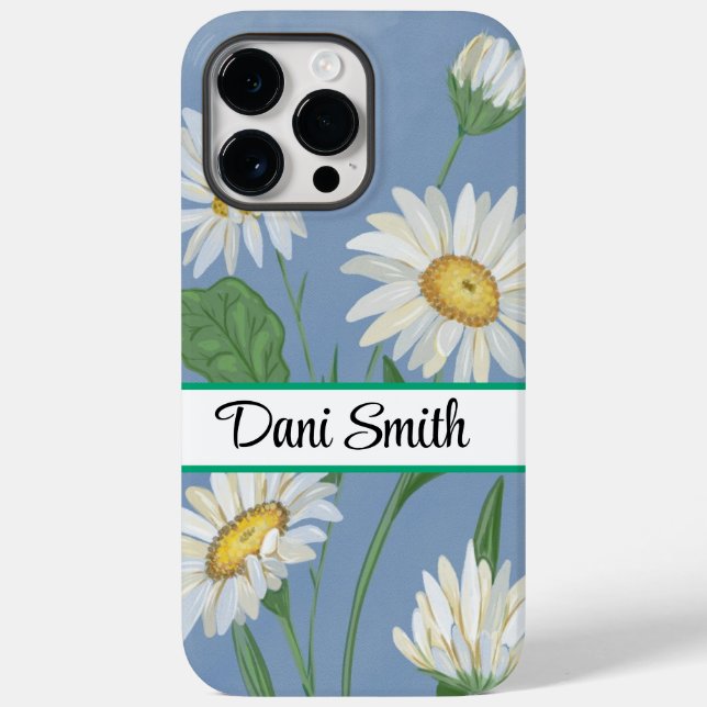 Personlig iPhone 14 Pro Max fodral blommigt (Baksida)