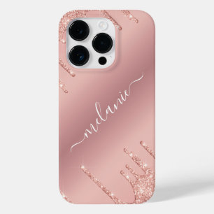 Personlig iphone case Ro Glitter vid Namn