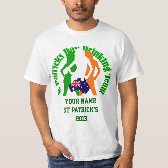 Personlig Irish American St patrick's day T-shirt (Framsida)