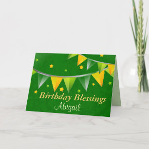 Personlig Irish Birthday Blessings Scripture Kort