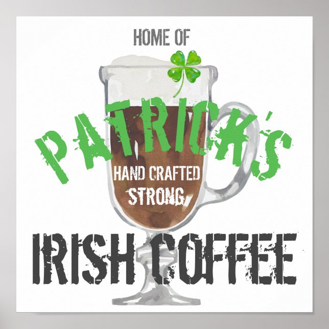 Personlig Irish Coffee Poster (Framsidan)