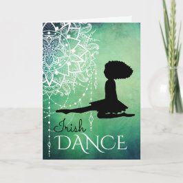 Personlig Irish Dance Benice Grönt Birthday Kort