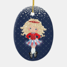 Personlig Irish Dance Blond Girl jul