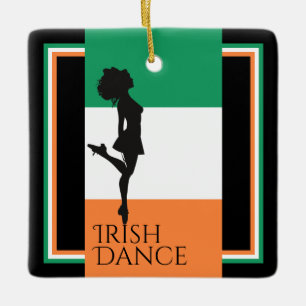 Personlig Irish Dance Flagga of Ireland jul Julgransprydnad Keramik