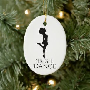 Personlig Irish Dance Hard Shoe jul Julgransprydnad Keramik