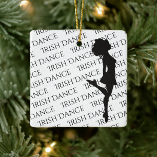 Personlig Irish Dance Hard Shoe jul Julgransprydnad Keramik