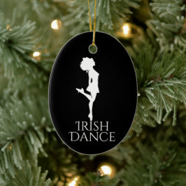 Personlig Irish Dance Hard Shoe jul Julgransprydnad Keramik