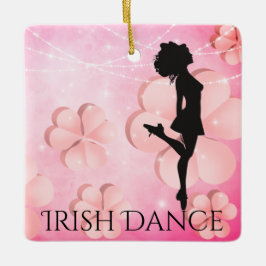 Personlig Irish Dance Rosa Shamrocks jul Julgransprydnad Keramik