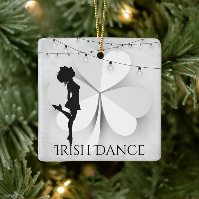 Personlig Irish Dancer Klöver Dance-jul Julgransprydnad Keramik (Träd)
