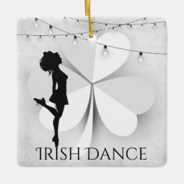 Personlig Irish Dancer Klöver Dance-jul Julgransprydnad Keramik