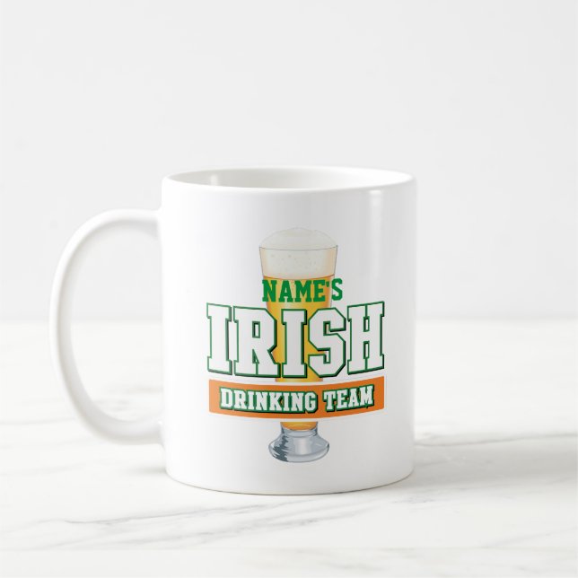 Personlig Irish Drinking Team Frosted Mugg (Vänster)