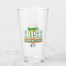 Personlig Irish Drinking Team Pint Glass