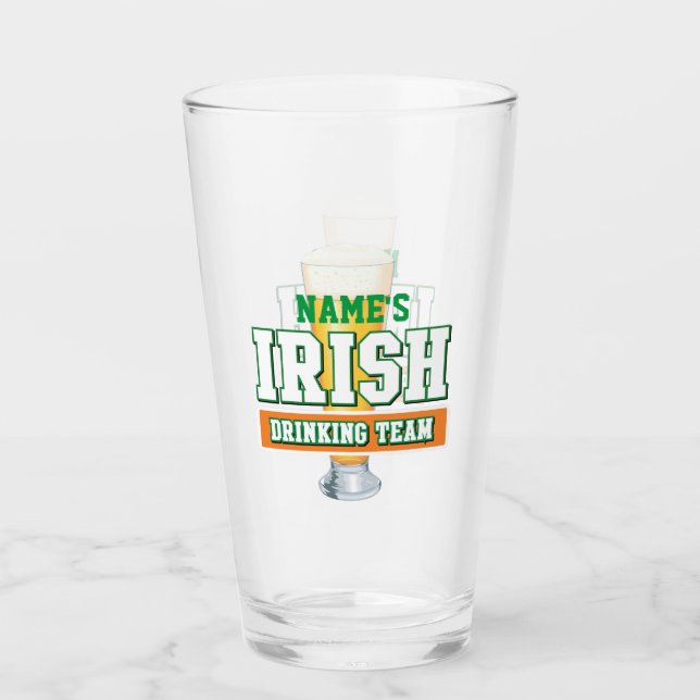 Personlig Irish Drinking Team Pint Glass Glaskopp (Framsida)