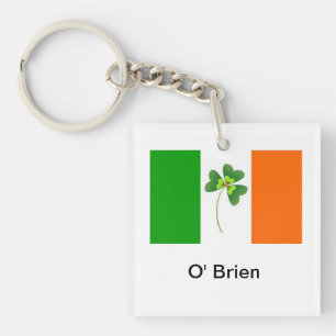 Personlig Irish Flagga Nyckelring