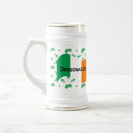 Personlig Irish Flagga with Celtic Font Sejdel