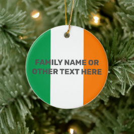 Personlig Irish Ireland Flagga Julgransprydnad Keramik