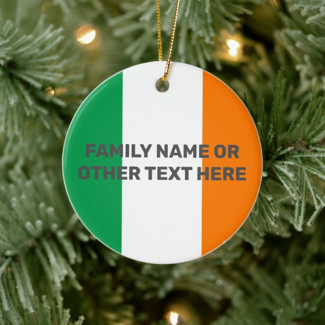 Personlig Irish Ireland Flagga Julgransprydnad Keramik (Träd)