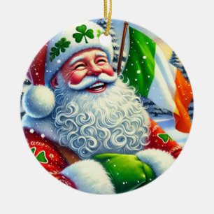 Personlig Irish jultomten Ornament
