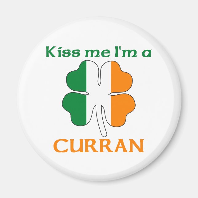 Personlig Irish Kiss Me jag är Curran Magnet (Framsidan)