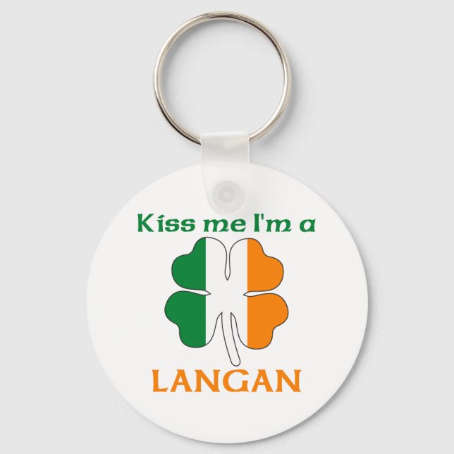 Personlig Irish Kiss Me Jag är Langan Nyckelring (Framsida)
