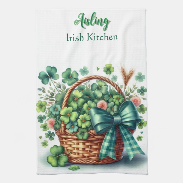 Personlig Irish Klöver Kitchen Towels Kökshandduk (Vertikal)