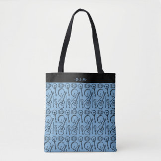 Personlig Irish Music Instrument Shoulder Tote Tygkasse