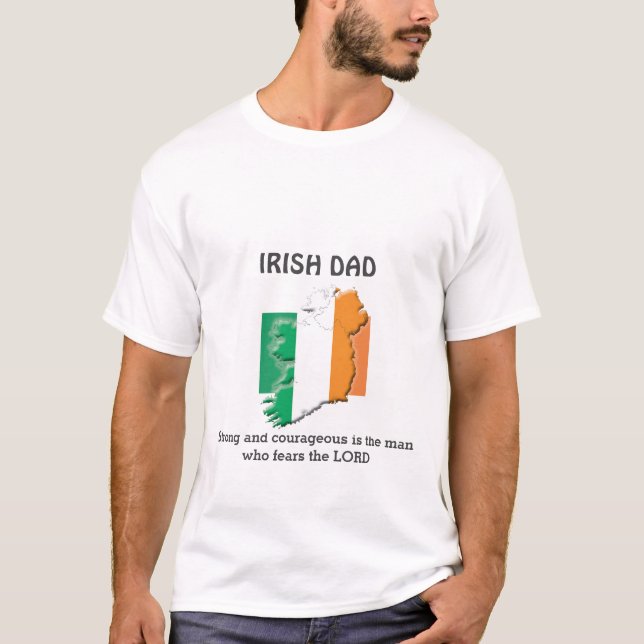 Personlig IRISH PAPPA Starkt djärv T Shirt (Framsida)