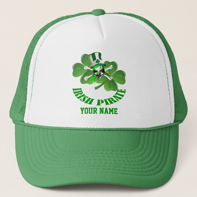Personlig Irish pirat St patrick's day Keps (Framsida)