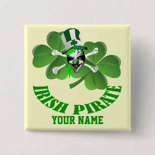 Personlig Irish pirat St patrick's day Knapp