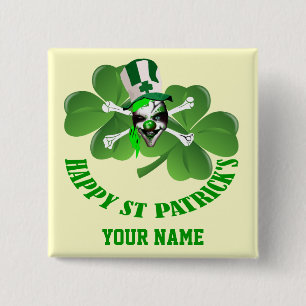 Personlig Irish pirat St patrick's day Knapp