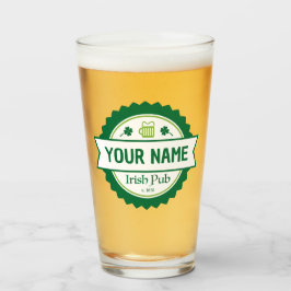 Personlig Irish Pub 16 oz. Beer Glass Glaskopp