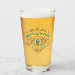 Personlig Irish Pub Beer Glass Glaskopp
