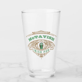 Personlig Irish Pub Beer Glass Glaskopp