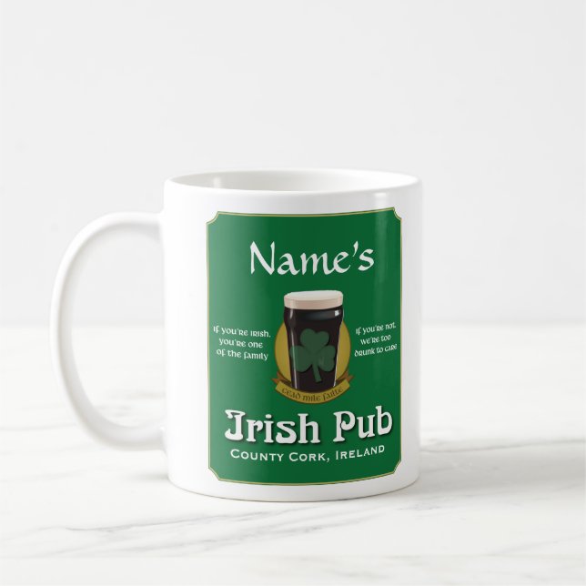 Personlig Irish Pub Mugg (Vänster)