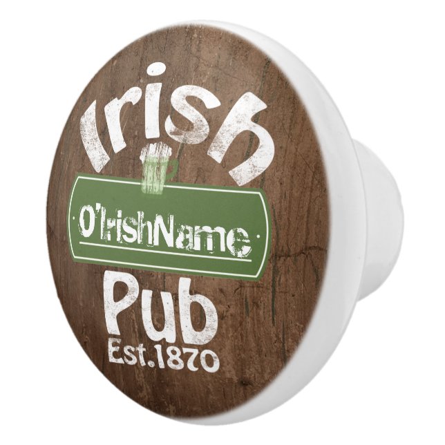 Personlig Irish Pub Old Keg Effect Sign Knopp (Höger)