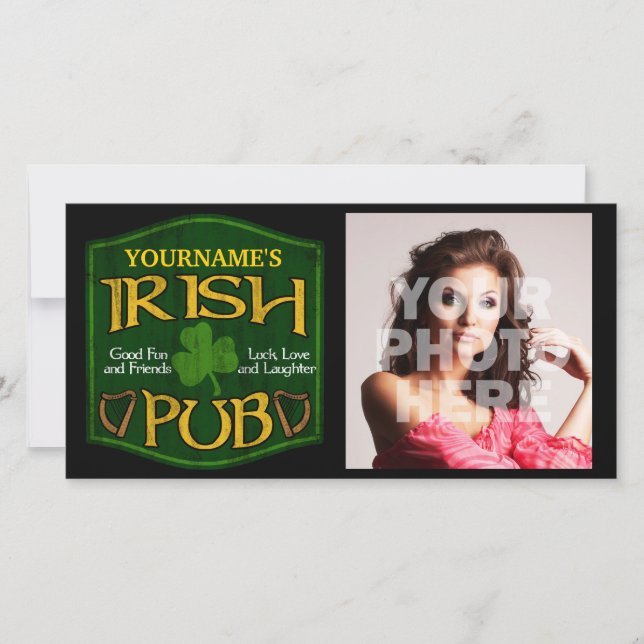 Personlig Irish Pub Sign (Framsida)
