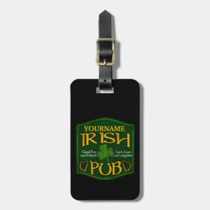 Personlig Irish Pub Sign Bagagebricka