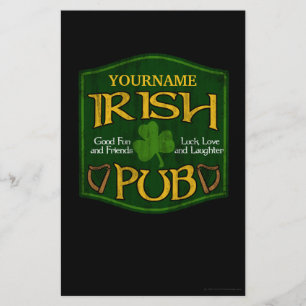 Personlig Irish Pub Sign Flygblad