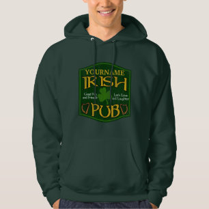 Personlig Irish Pub Sign Hoodie
