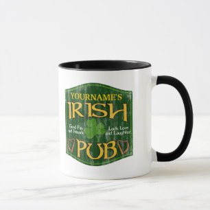 Personlig Irish Pub Sign Mugg
