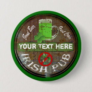 Personlig Irish pub-tecken Knapp