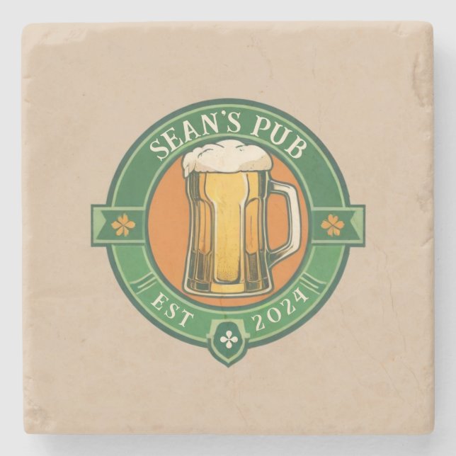 Personlig Irish Pub Underlägg med eget namn (Framsidan)