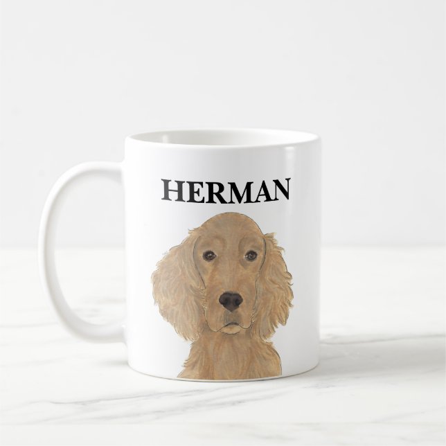 Personlig Irish Setter Kaffemugg (Vänster)
