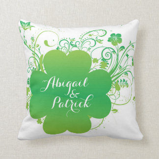 Personlig Irish Shamrock accent Pillow Kudde