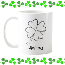 Personlig Irish Shamrock Kaffemugg