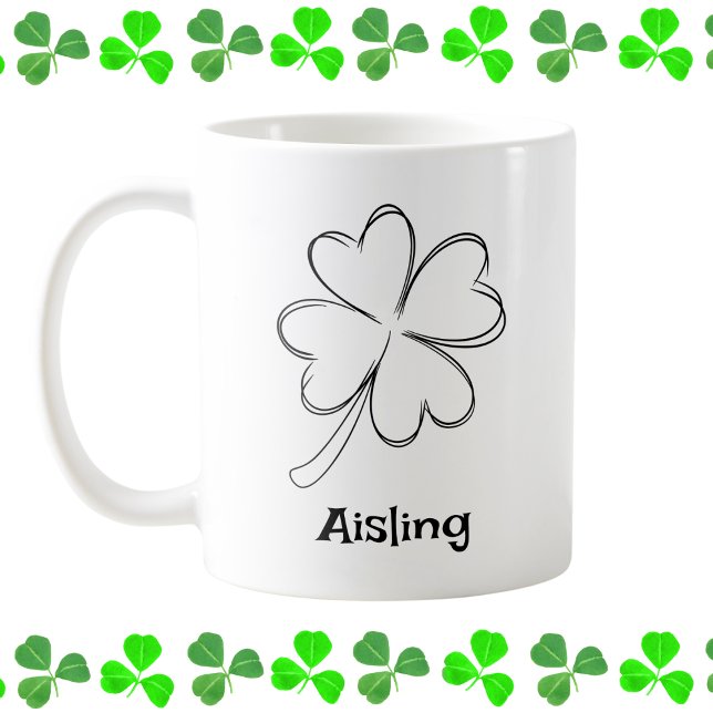 Personlig Irish Shamrock Kaffemugg (Skapare uppladdad)